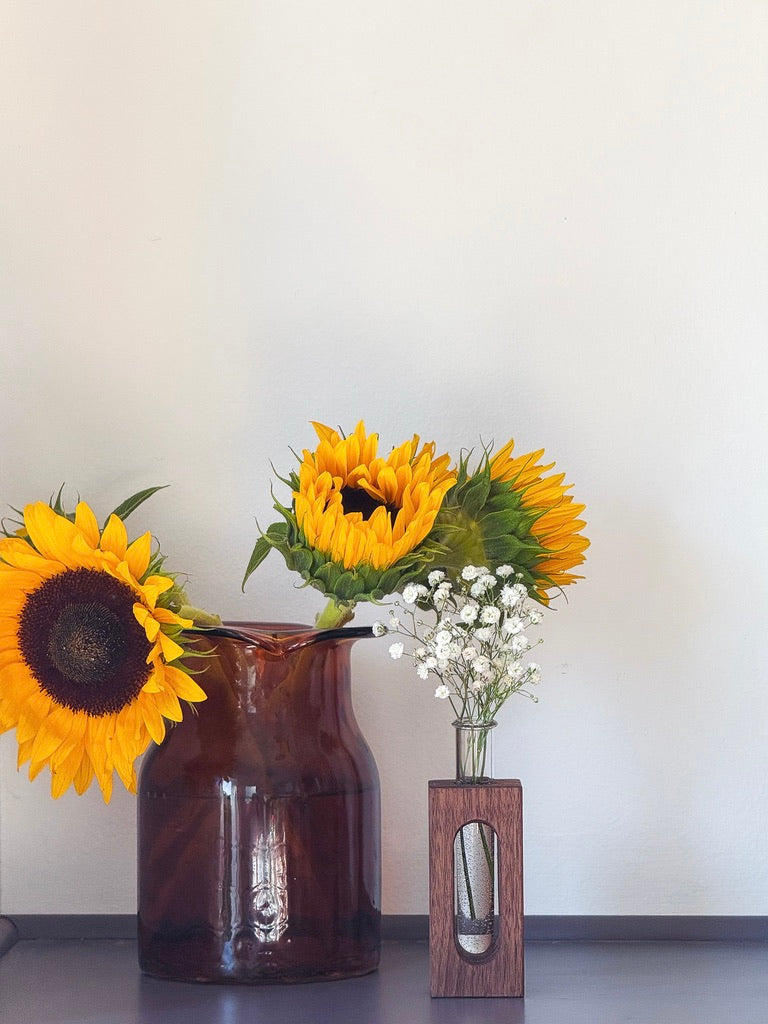 Wooden Propagation & Flower Vases – Set of 3