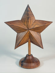 Hand-Carved Wooden Tree Topper