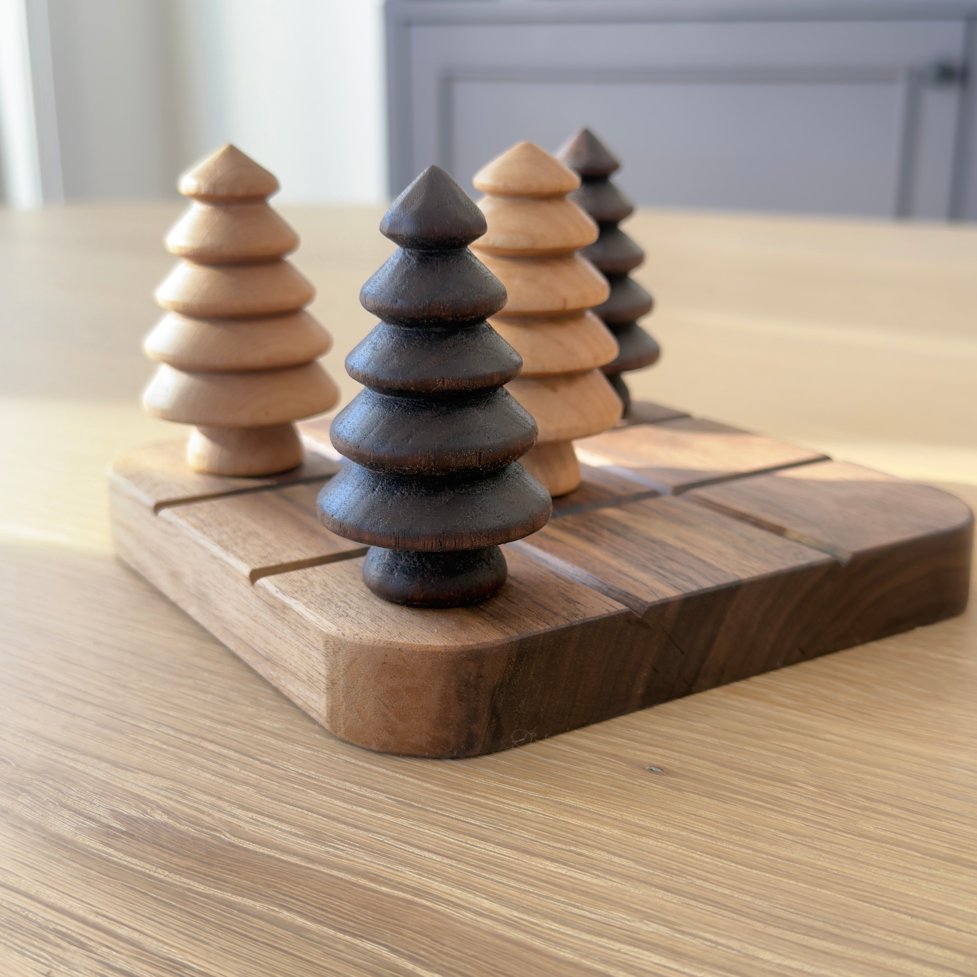 Wooden Tree Tic Tac Toe Game