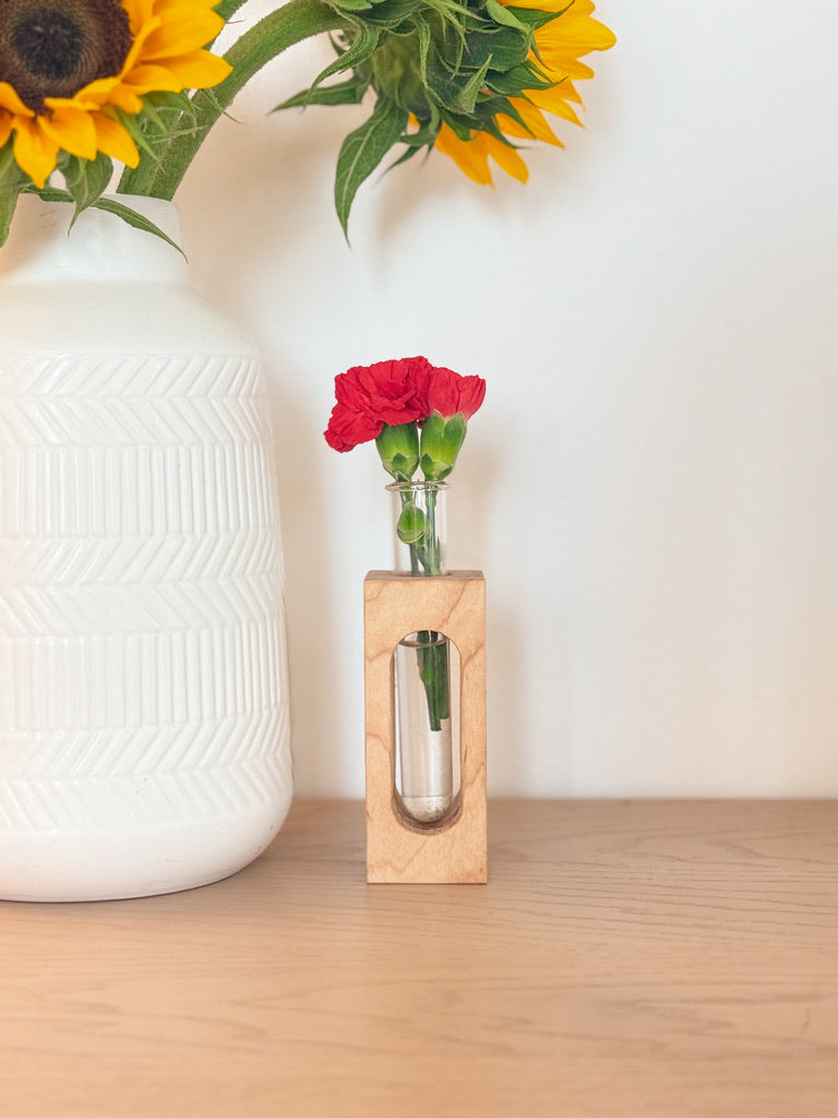 Wooden Propagation & Flower Vases – Set of 3