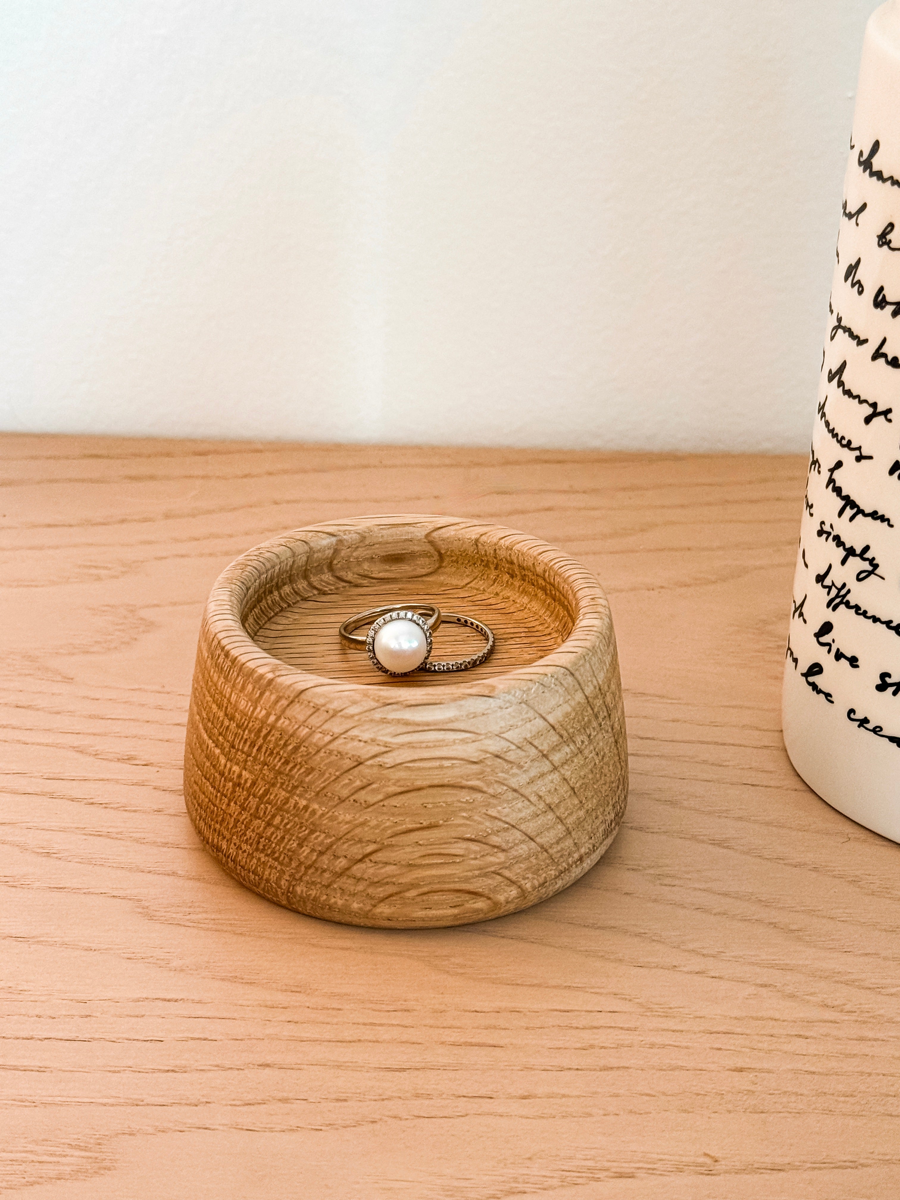 Tapered Solid Wood Ring Dish