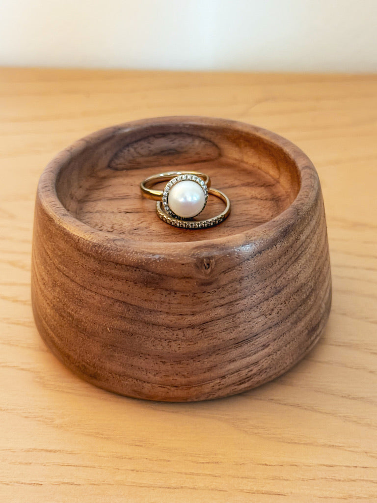 Tapered Solid Wood Ring Dish
