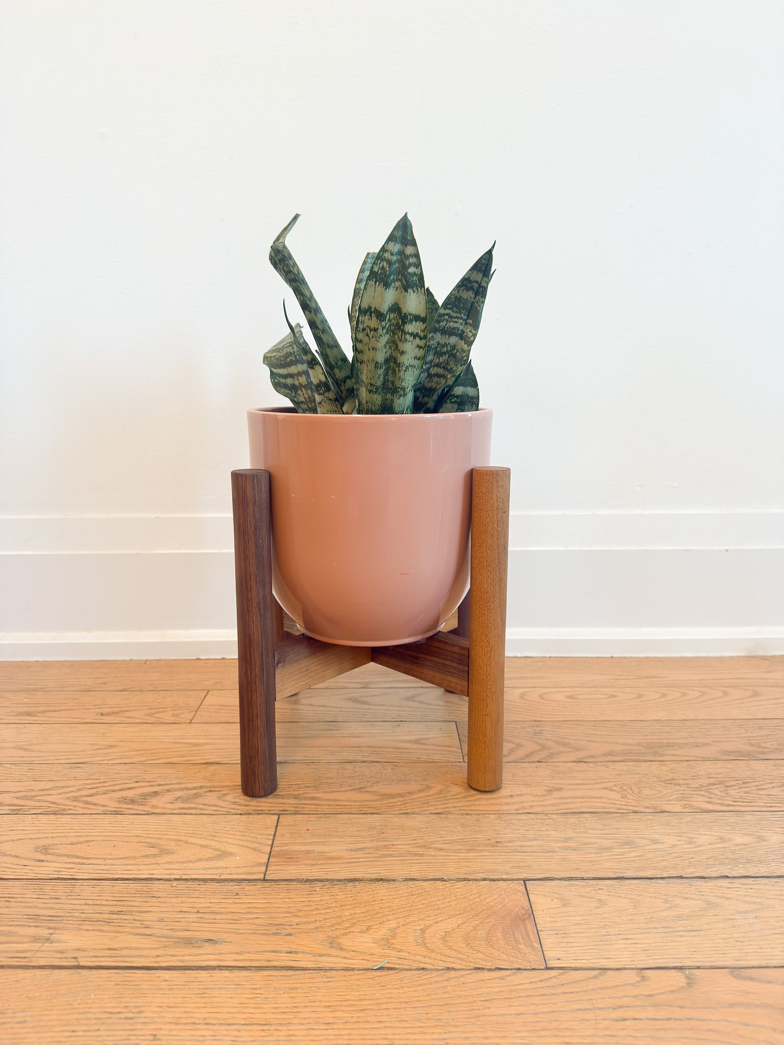 Mid-Century Wooden Plant Stand