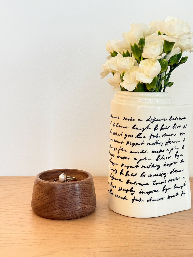Tapered Solid Wood Ring Dish