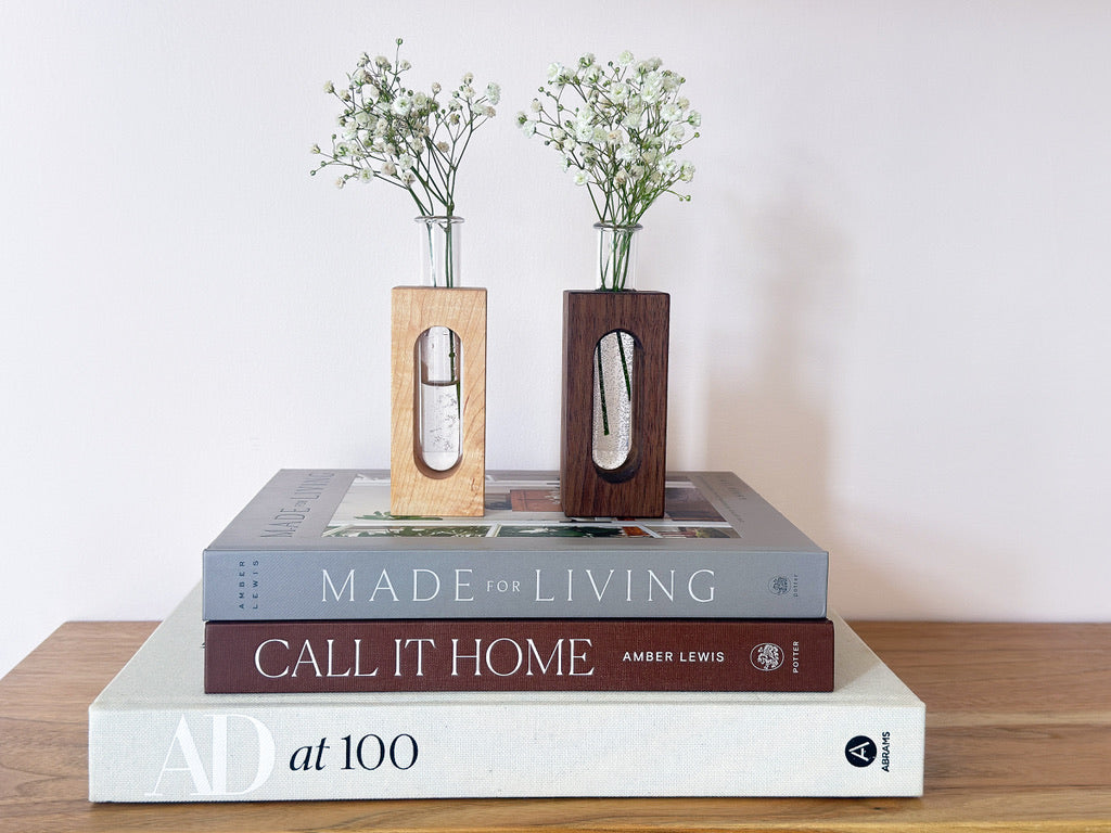 Wooden Propagation & Flower Vases – Set of 3