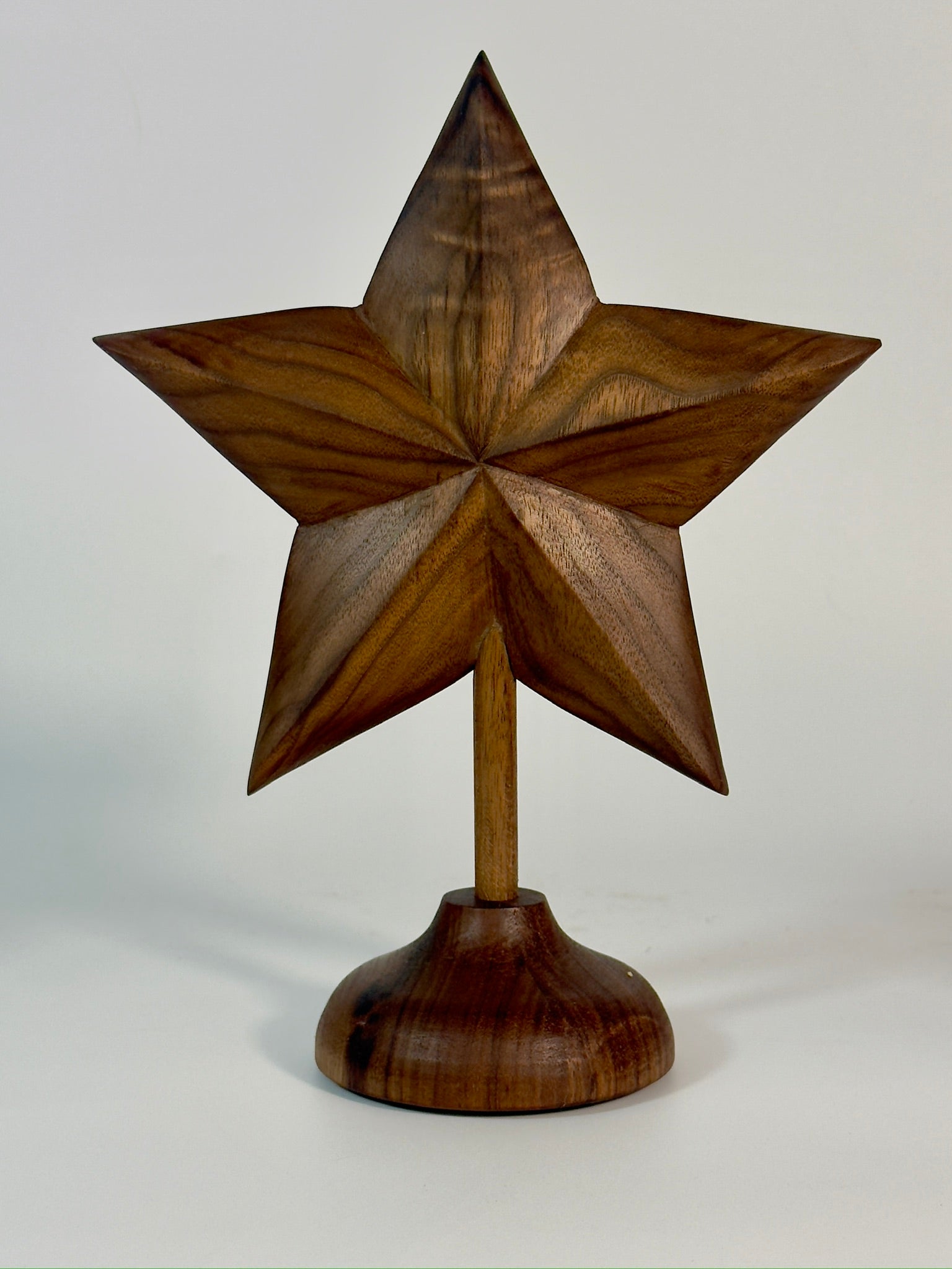 Hand-Carved Wooden Tree Topper