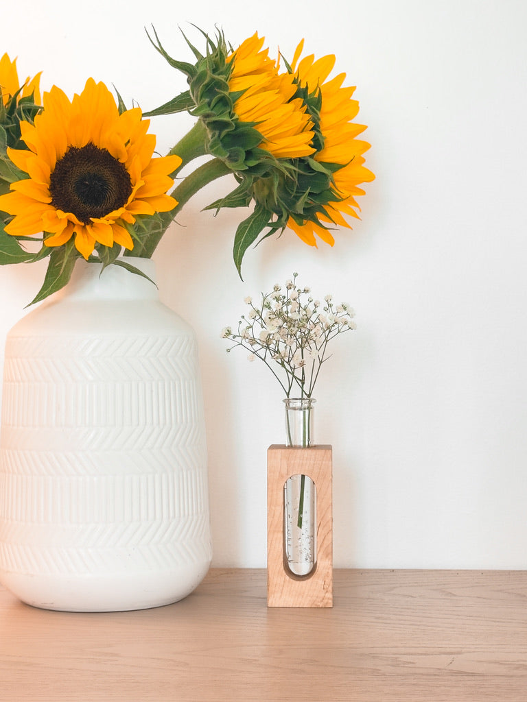 Wooden Propagation & Flower Vases – Set of 3