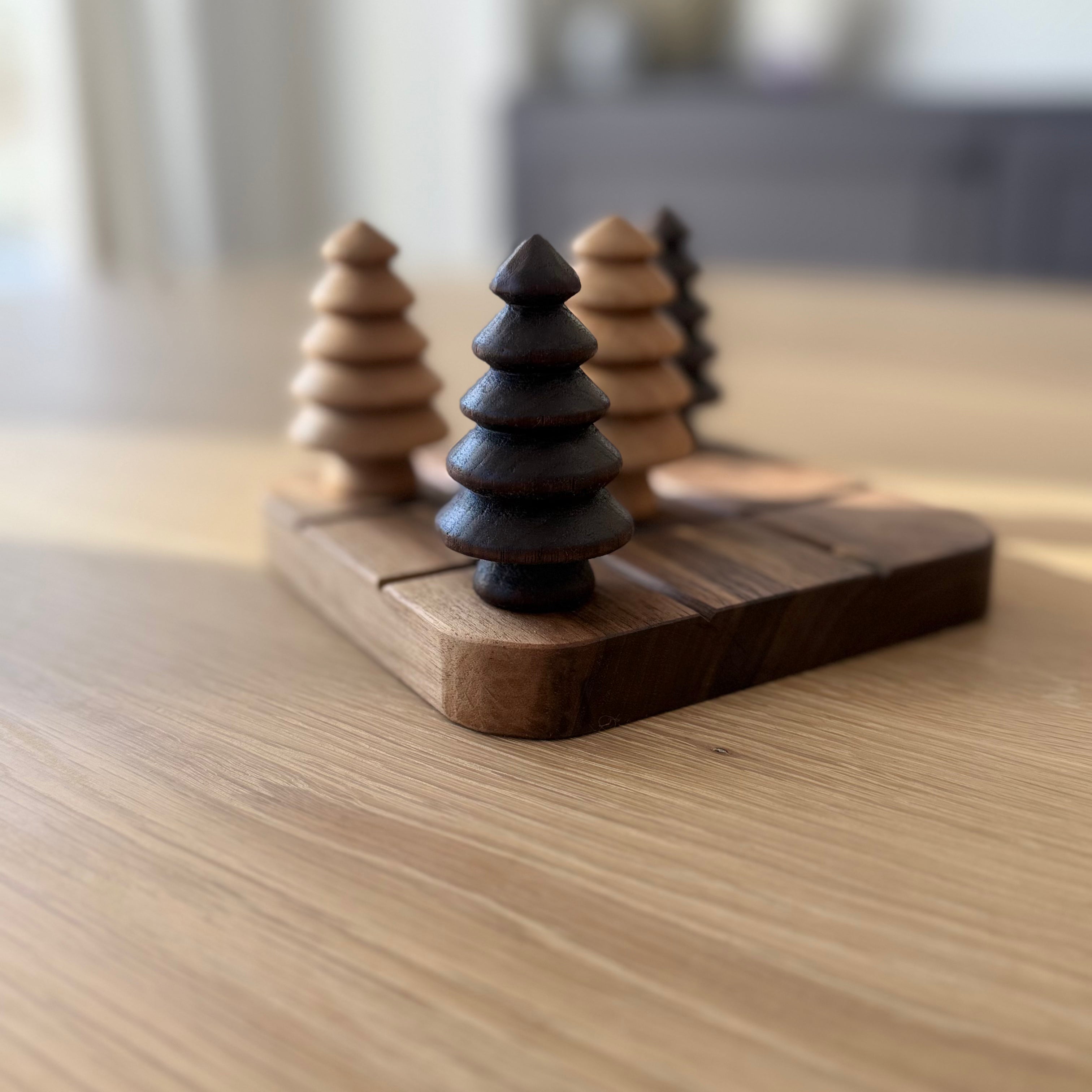 Wooden Tree Tic Tac Toe Game