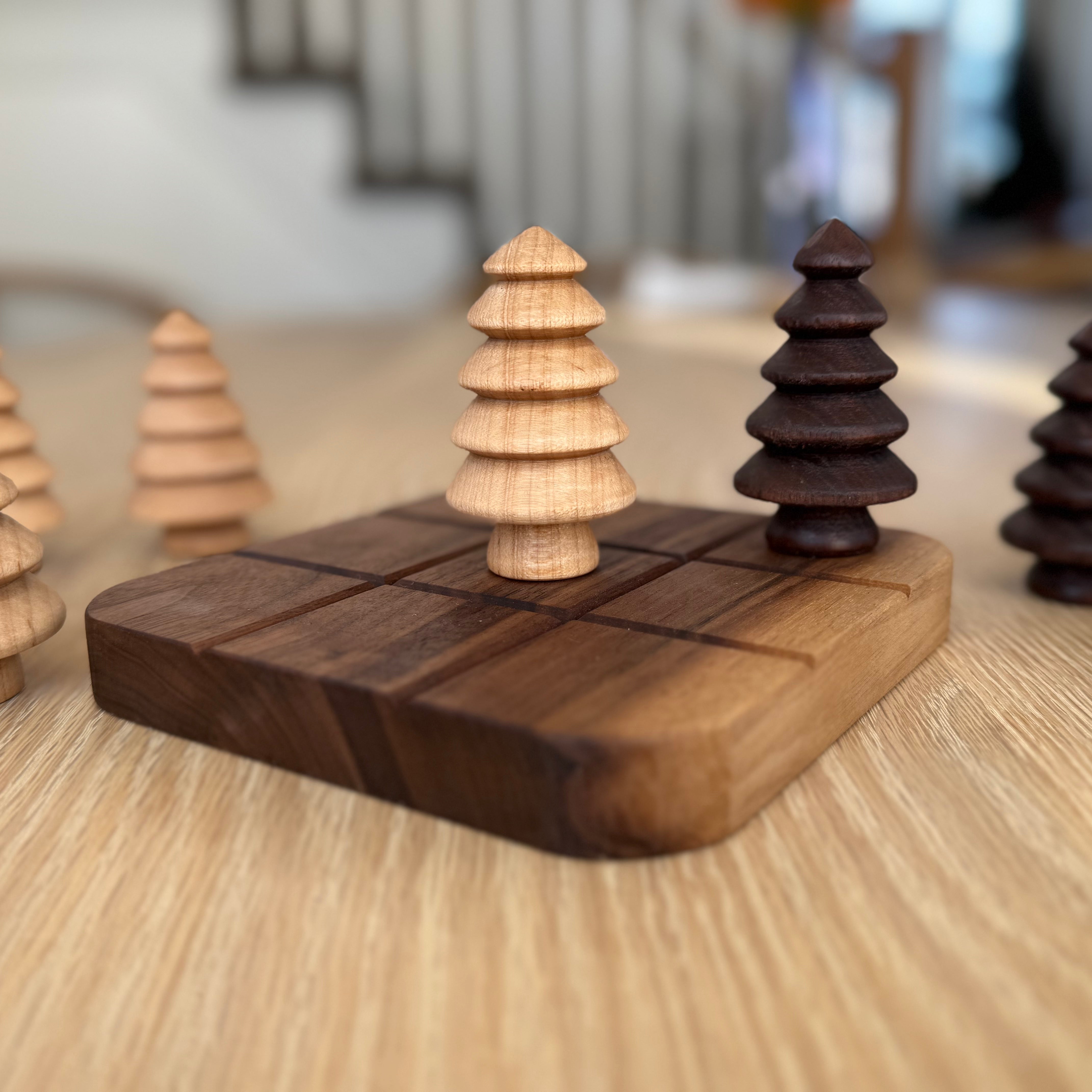 Wooden Tree Tic Tac Toe Game