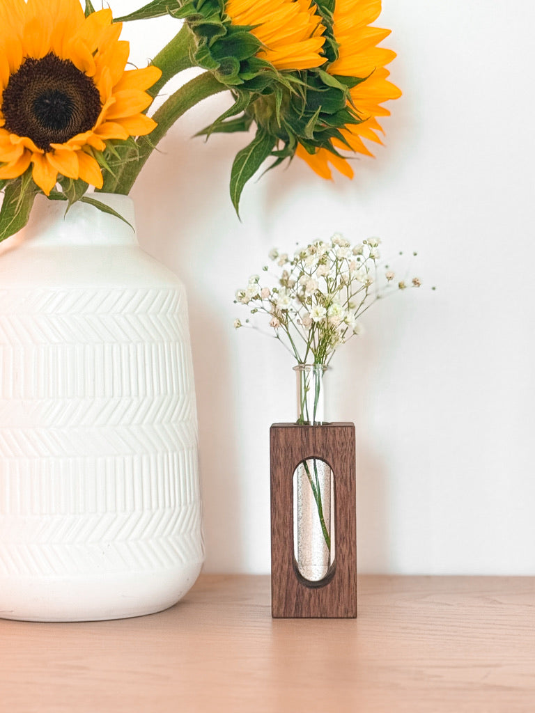 Wooden Propagation & Flower Vases – Set of 3