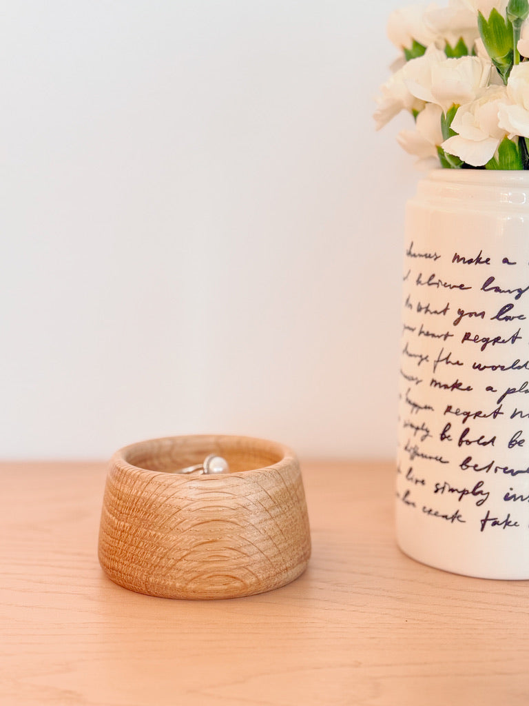Tapered Solid Wood Ring Dish