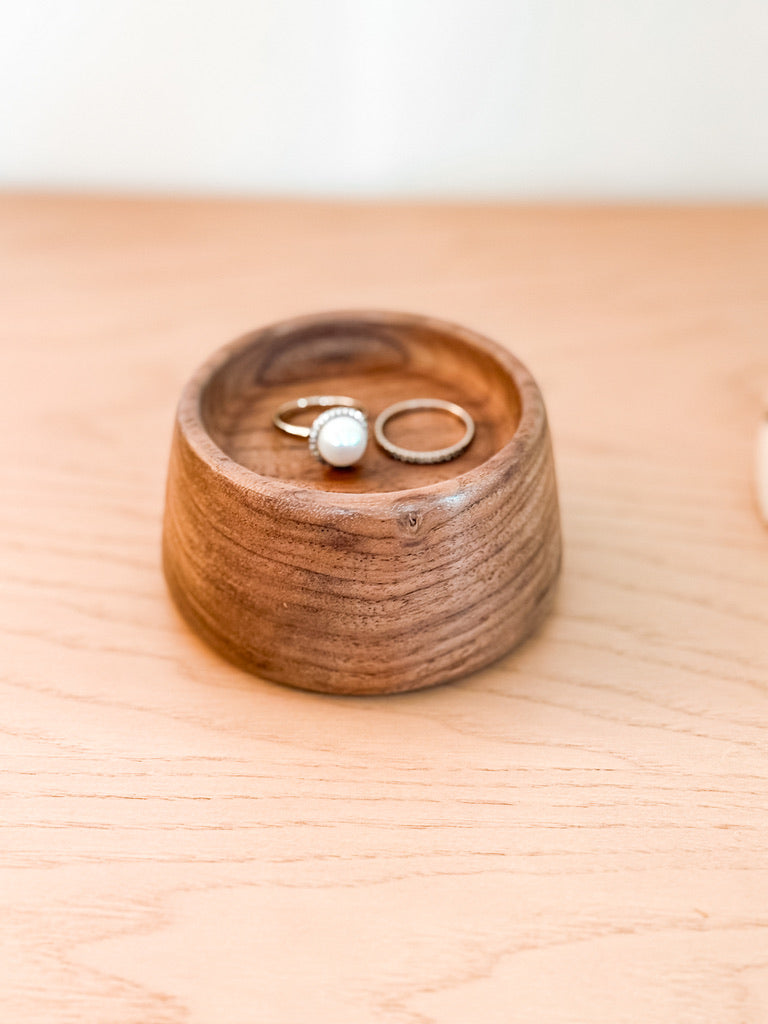 Tapered Solid Wood Ring Dish
