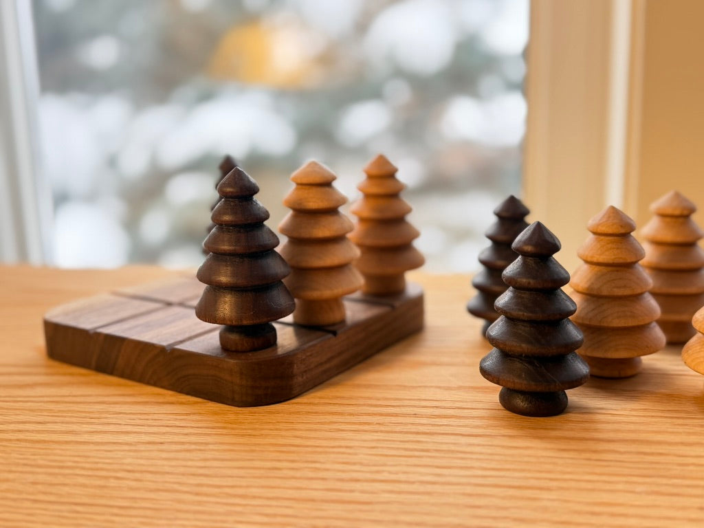 Wooden Tree Tic Tac Toe Game