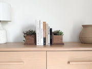 Solid Wood Planter Bookends