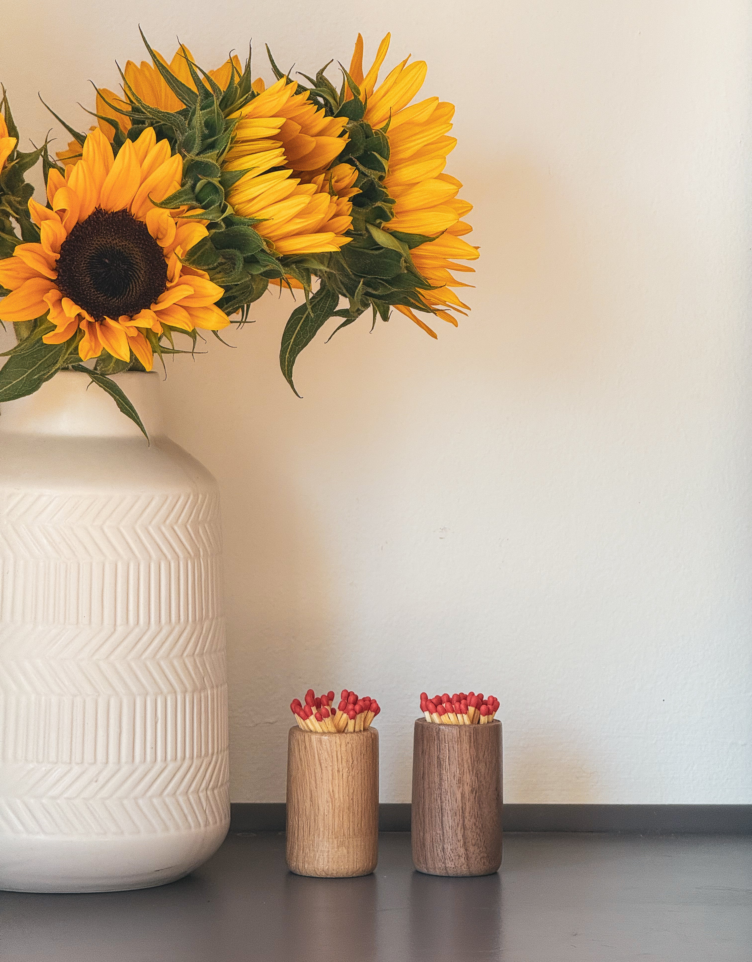 Solid Wood Matchstick Holder