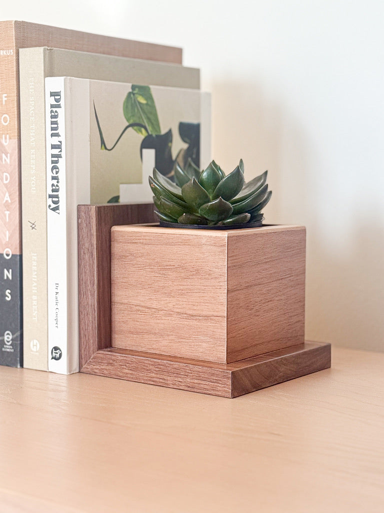 Solid Wood Planter Bookends