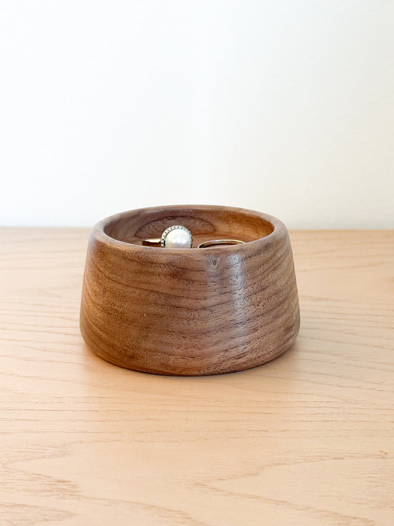 Tapered Solid Wood Ring Dish