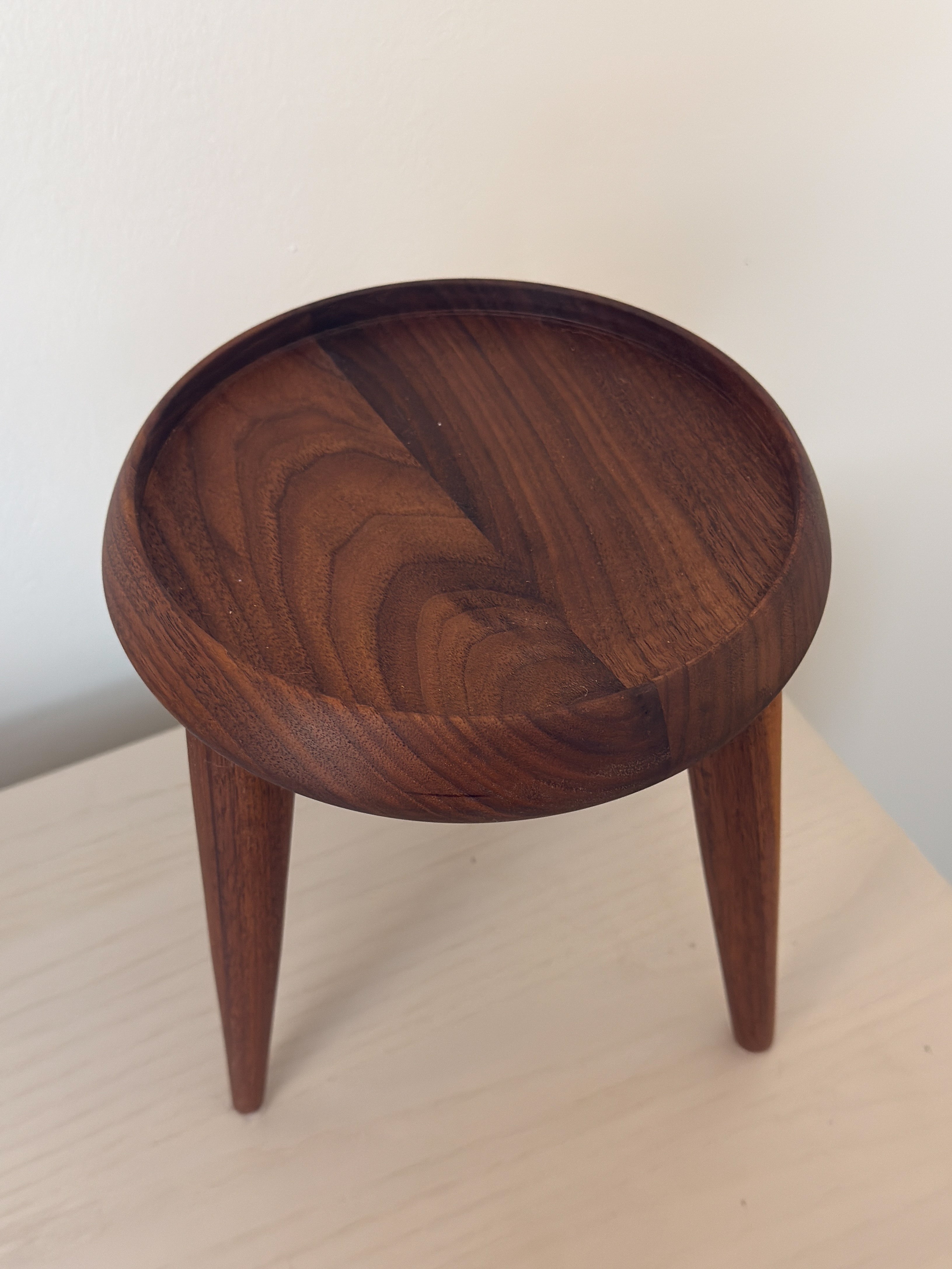 Turned Tripod Wooden Plant Stand