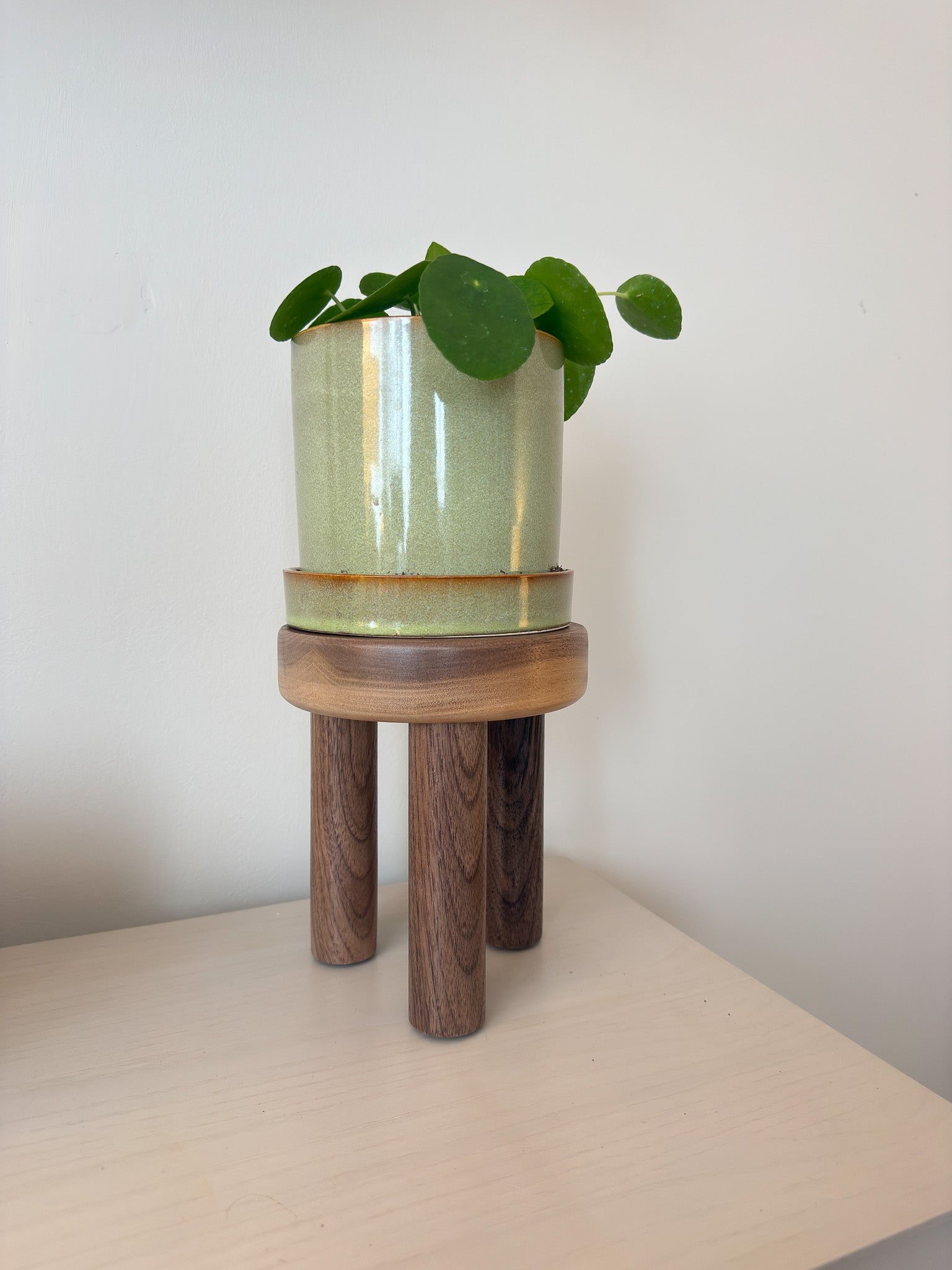 Cylindrical Tripod Plant Stand