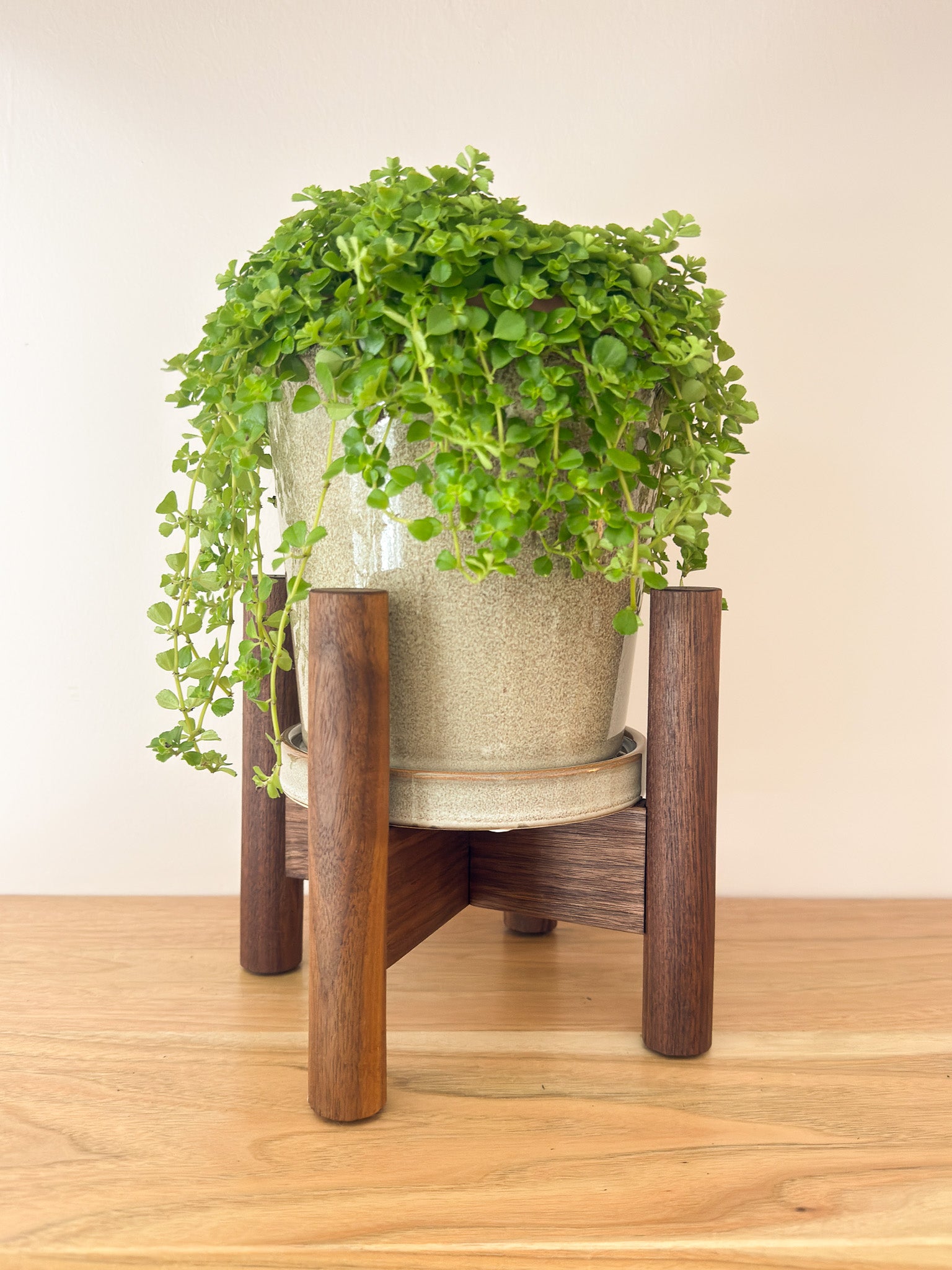 Mid-Century Wooden Plant Stand