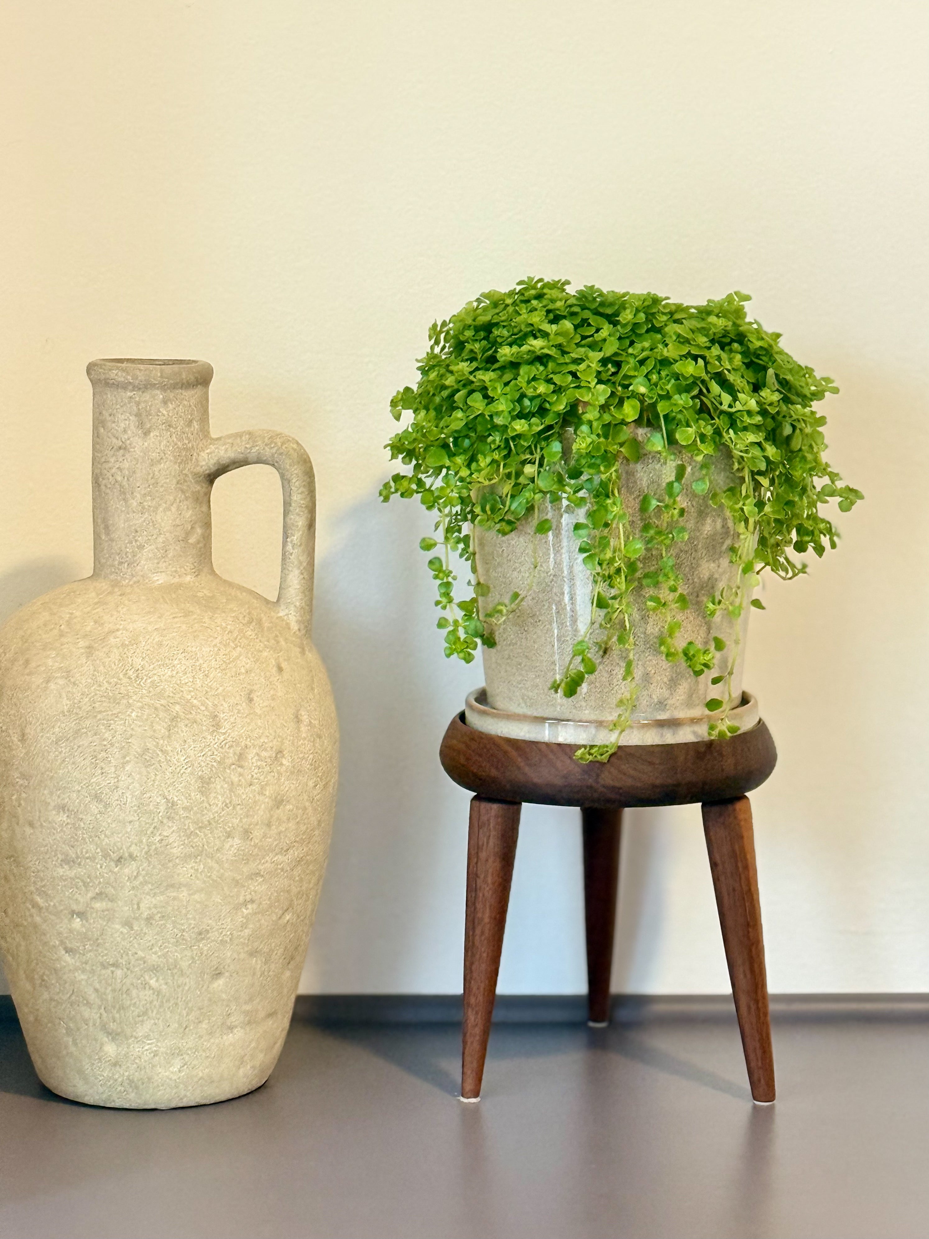 Turned Tripod Wooden Plant Stand