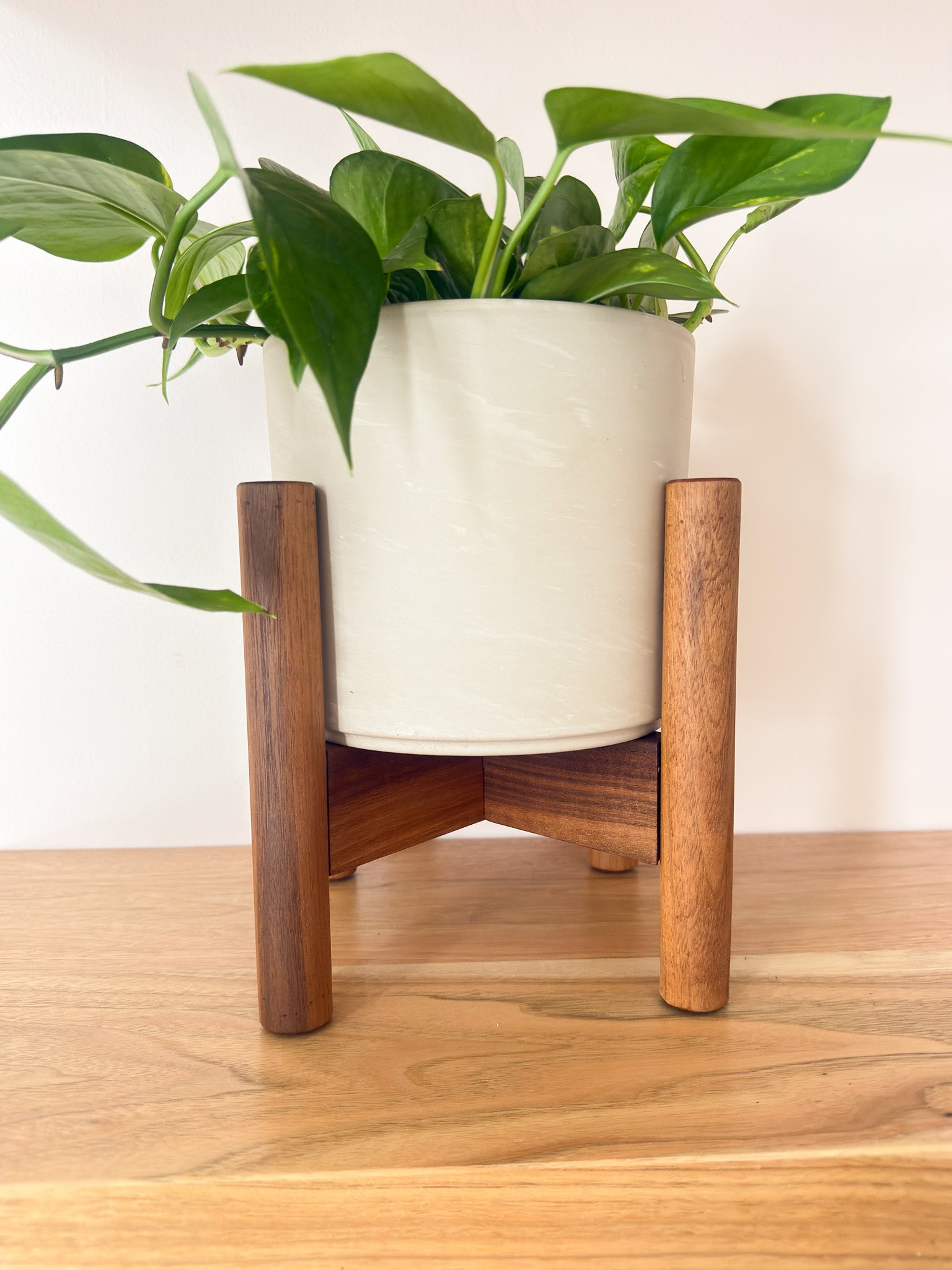 Mid-Century Wooden Plant Stand